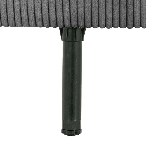 Tête de lit velours côtelé HAVANE anthracite  L.163 cm