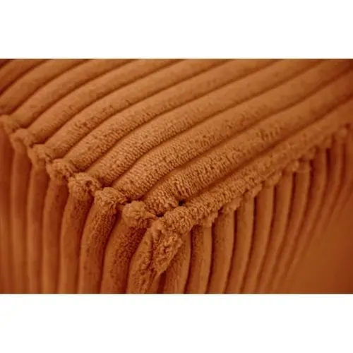 Canapé Fixe 4 Places - Josh - Velours Cotelé Terracotta - 241 X 86 X 88 Cm