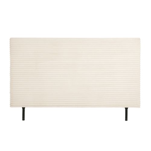 Tête de lit velours horiz HAVANE perle  L.163 cm