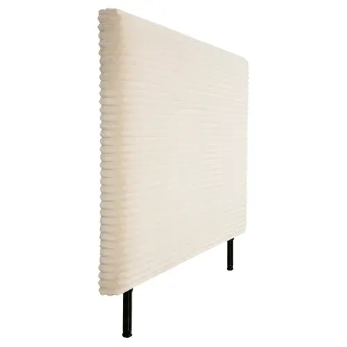 Tête de lit velours horiz HAVANE perle  L.163 cm