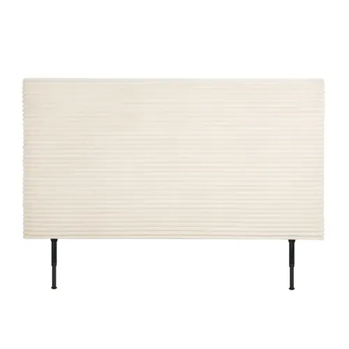 Tête de lit velours horiz HAVANE perle  L.163 cm