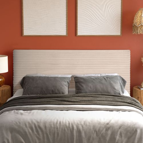 Tête de lit velours horiz HAVANE marron L.163 cm vue d'ambiance 1