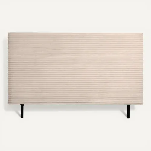 Tête de lit velours horiz HAVANE marron L.163 cm vue de face