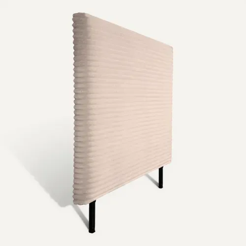 Tête de lit velours horiz HAVANE marron L.163 cm vue 3/4