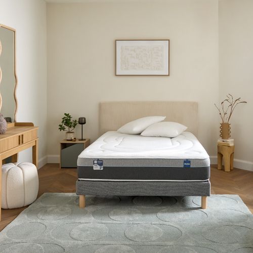 Tête de lit bouclette HAVANE perle  L.163 cm