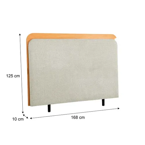 Tête de lit tissu Style VENUS Beige L.168 cm