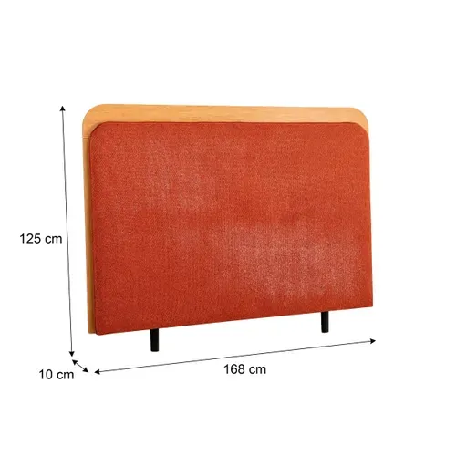 Tête de lit tissu Style VENUS Terracotta L.168 cm
