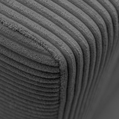 Canapé d'angle méridienne convertible HAPPY velours anthracite vue détaillée