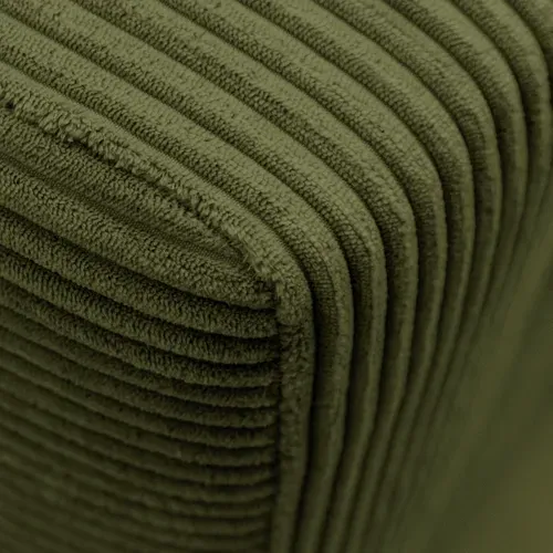 Canapé d'angle méridienne HAPPY convertible velours kaki