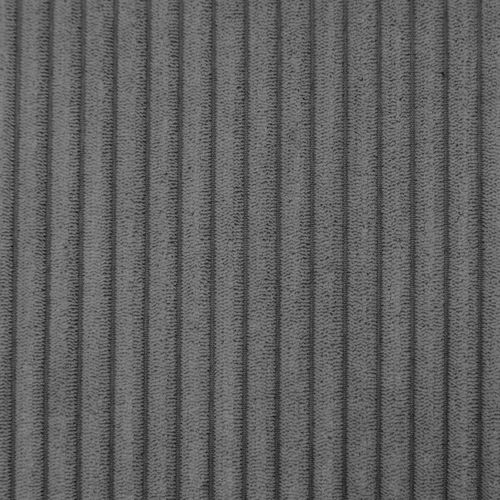 Canapé 3 places fixe ALADIN velours côtelé gris