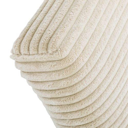 Lit 140x190 cm JAPP velours côtelé beige vue détaillée