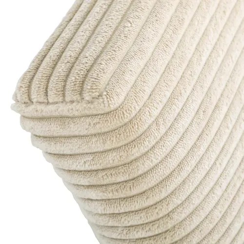 Lit 160x200 cm JAPP velours côtelé beige