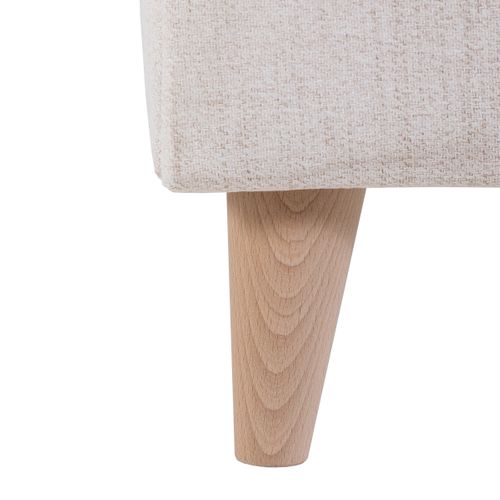 Lit 160x200 cm JAPP tissu beige vue accessoires