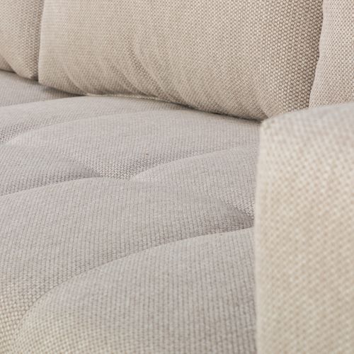 Canapé d'angle méridienne LILOU tissu beige