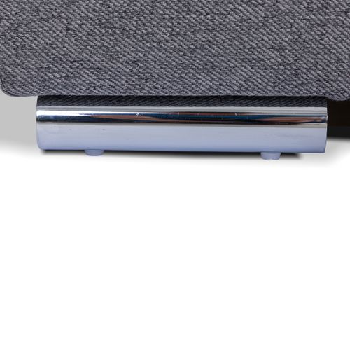 Canapé d'angle convertible méridienne réversible et 1 coffre MANHATAN tissu gris