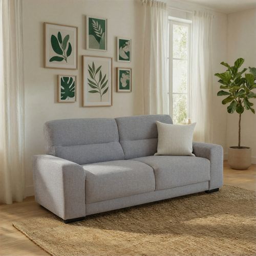 Canapé 3 places LOUIS tissu gris