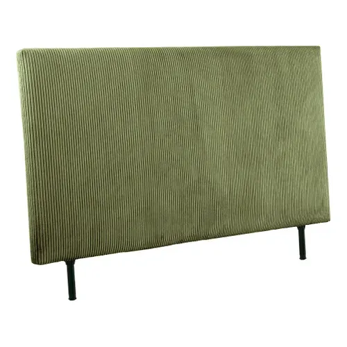 Tête de lit velours côtelé HAVANE kaki L. 163 cm vue 3/4