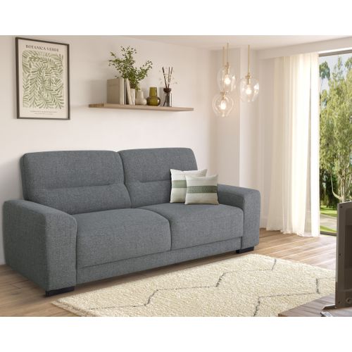 Canapé 3 places LOUIS tissu anthracite