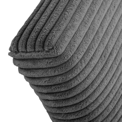 Lit 140x190 cm JAPP velours côtelé Anthracite