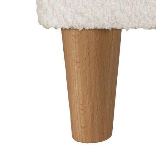 Banc coffre JAPP tissu bouclette beige vue accessoires