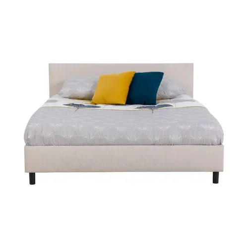 Lit 140x190 cm ARCHIE Beige vue de face