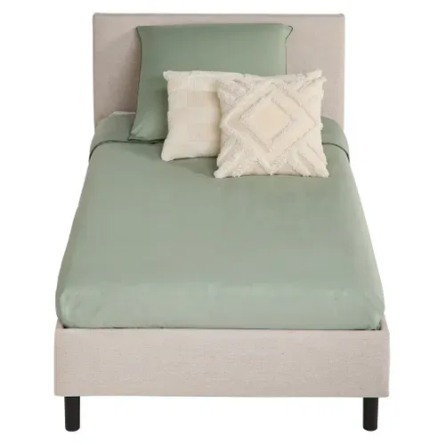 Lit 90x190 cm ARCHIE Beige vue de face