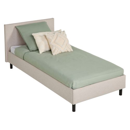 Lit 90x190 cm ARCHIE Beige vue 3/4