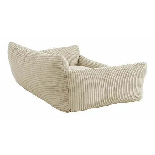 Canapé pour chien HAPPY velours côtelé beige vue de derrière