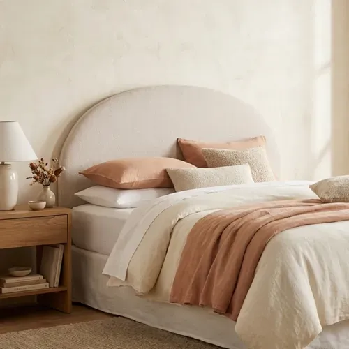 Tête de lit 140/160 cm ROMA tissu beige