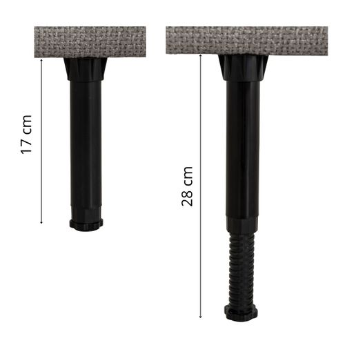 Tête de lit 140/160 cm ROMA tissu taupe vue accessoires