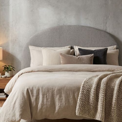 Tête de lit 140/160 cm ROMA tissu taupe