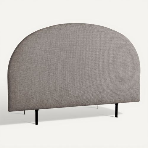 Tête de lit 140/160 cm ROMA tissu taupe vue 3/4