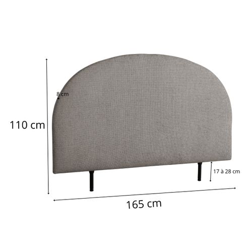 Tête de lit 140/160 cm ROMA tissu taupe