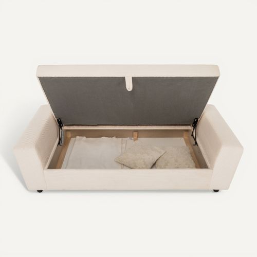Canapé 2,5 places HAPPY tissu velours beige