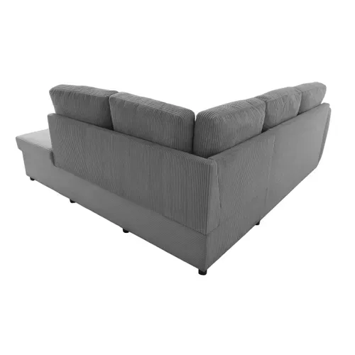 Canapé d'angle HAPPY convertible droit anthracite vue de derrière