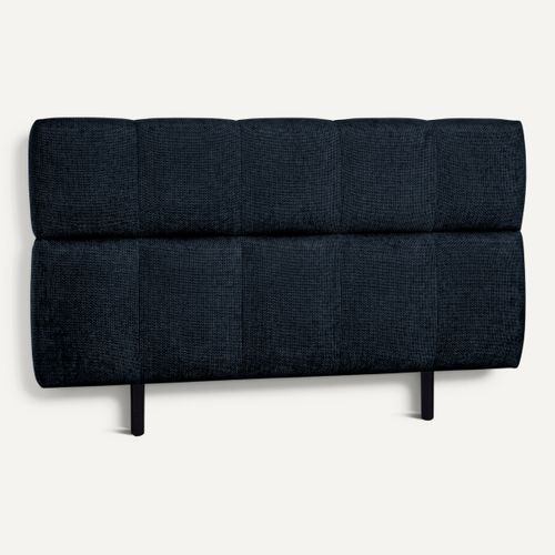 Tête de lit tissu L. 160 cm BUBBLE bleu marine vue de face