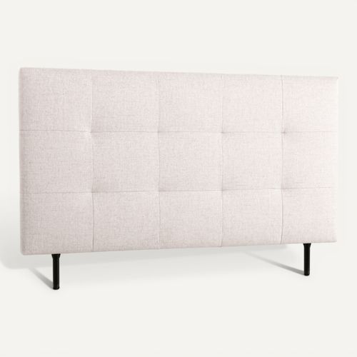 Tête de lit tissu L. 140 cm KARTY beige vue de face