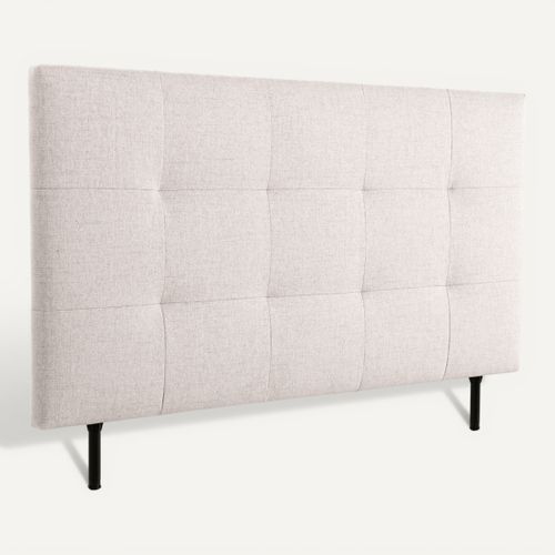 Tête de lit tissu L. 140 cm KARTY beige vue 3/4