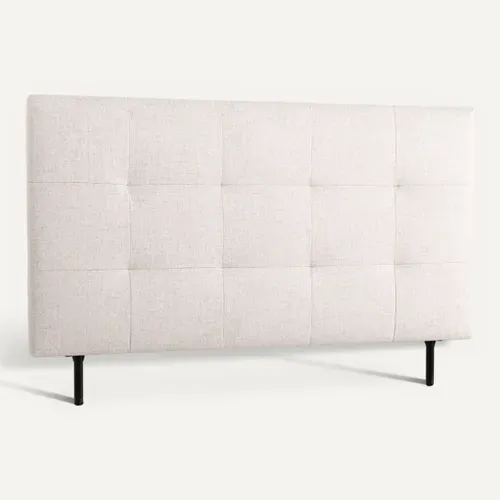 Tête de lit tissu L. 160 cm KARTY beige vue de face