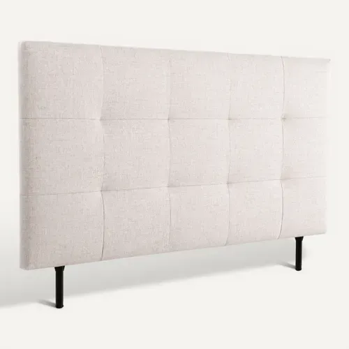 Tête de lit tissu L. 160 cm KARTY beige vue 3/4