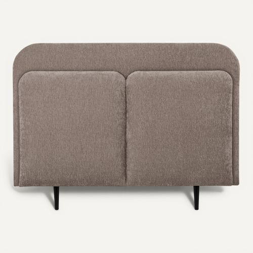 Tête de lit tissu L. 160 cm TYLA taupe vue de face