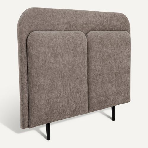 Tête de lit tissu L. 160 cm TYLA taupe