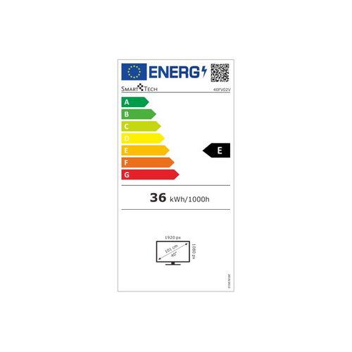 Téléviseur LED 40" (101 Cm) Full HD 40fv02v Smart TV Vidaa - Molotov, Netflix, Prime Video, Disney+