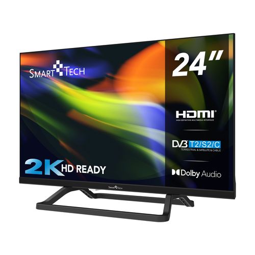TV LED 24" (60cm) HD Triple Tuner Dolby Audio HDMI USB - Chargeur 12 V - 24hn01v3ca