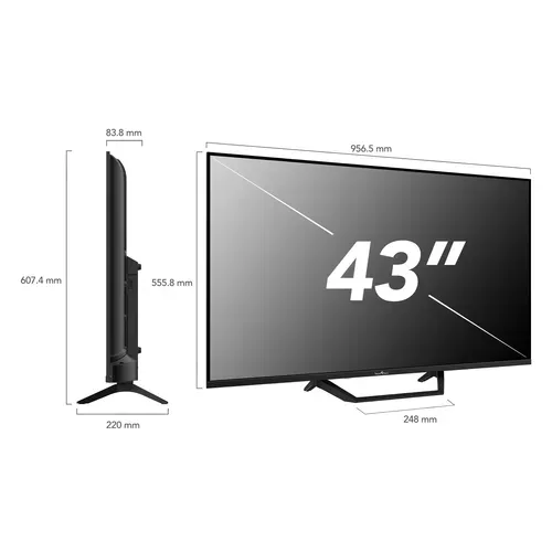 Téléviseur QLED 4k Uhd 43" (109 Cm) 43qg02v2 Google TV- 4xHDMI - 2xUSB - Hdr10- Dolby Audio 2*8 W