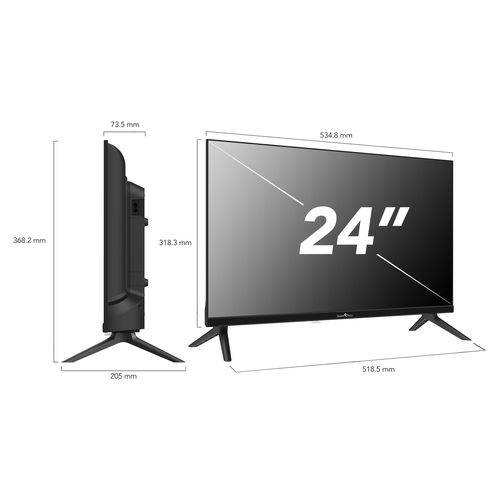 Téléviseur LED HD 24" (60 Cm) Smart TV Whale Os-24hh01v- Netflix, Prime Video, Disney+