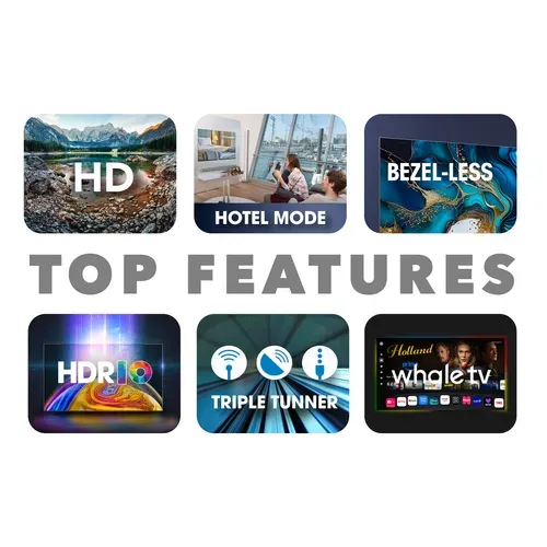 Téléviseur LED HD 32" (80 Cm) Smart TV Whale Os-32hh01k- Molotov, Netflix, Prime Video, Disney+ 3