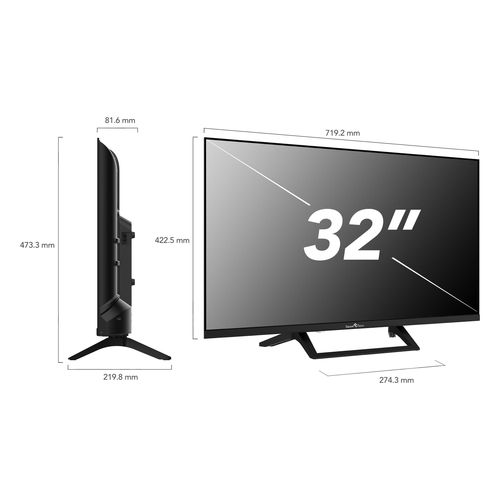 Téléviseur LED HD 32" (80 Cm) Smart TV Google 32hg01v HDMI, USB, Résolution: 1366 * 768