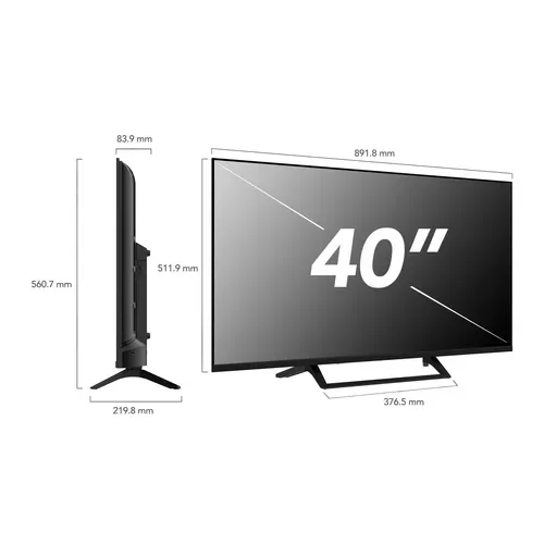 Téléviseur QLED 40qg01v, 40"(100cm) Full HD Smart TV Google, Youtube, Netflix, Prime Video, Disney+