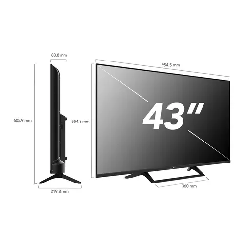 Téléviseur QLED 4k Uhd 43" (109 Cm) 43qg06v Google TV - 4xHDMI - 2xUSB - Dolby Audio - Hdr10